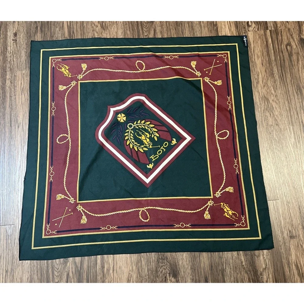 Vintage 80's Polo Ralph Lauren Uni Crest Pony Scarf 